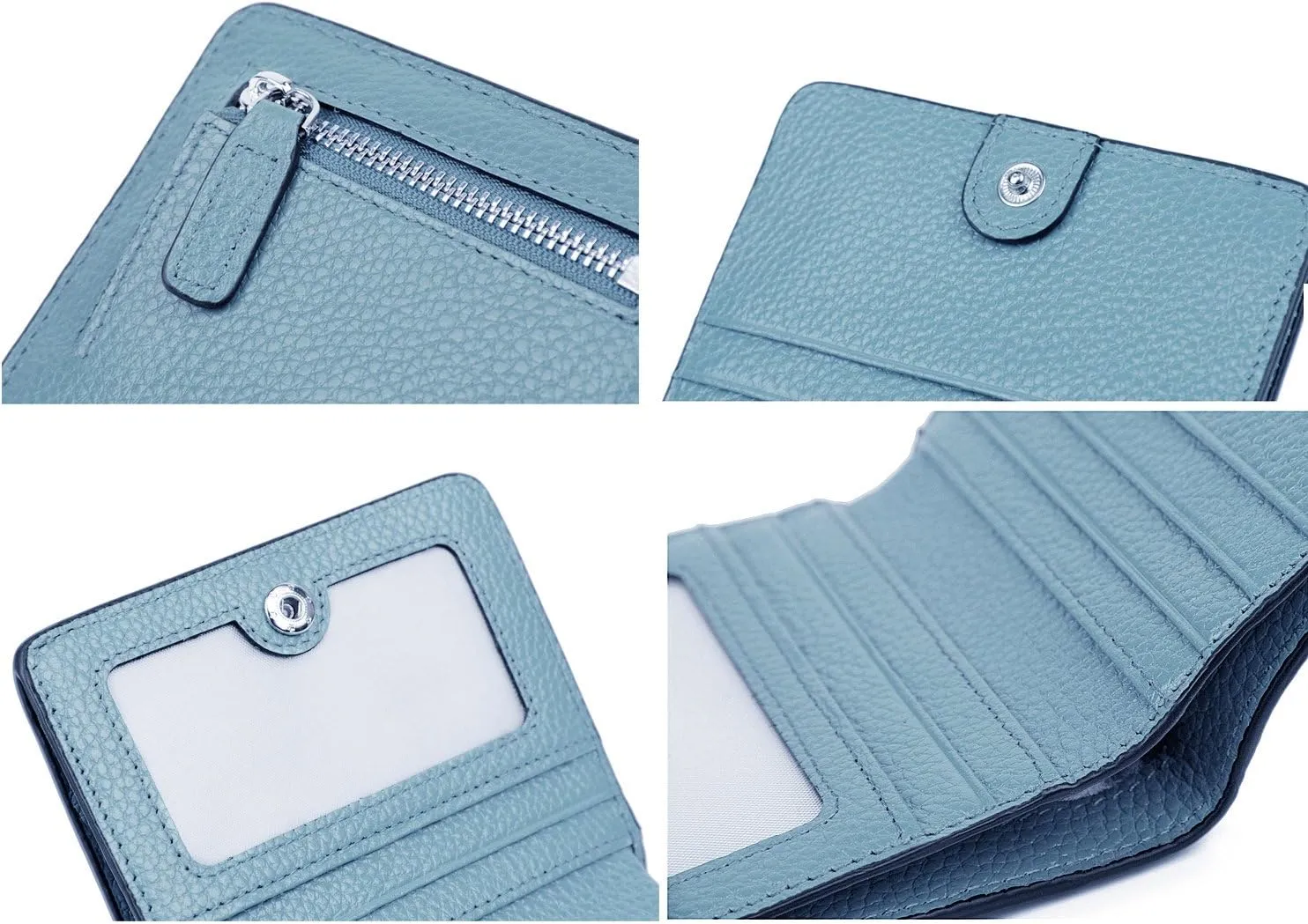 AINIMOER Small Leather Wallet for Women, Ladies Credit Card Holder RFID Blocking Women's Mini Bifold Pocket Purse