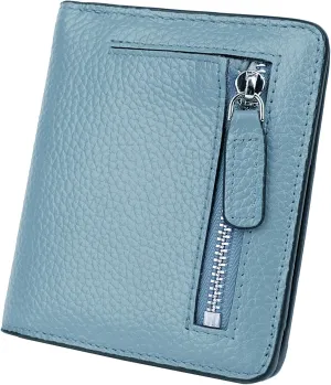 AINIMOER Small Leather Wallet for Women, Ladies Credit Card Holder RFID Blocking Women's Mini Bifold Pocket Purse