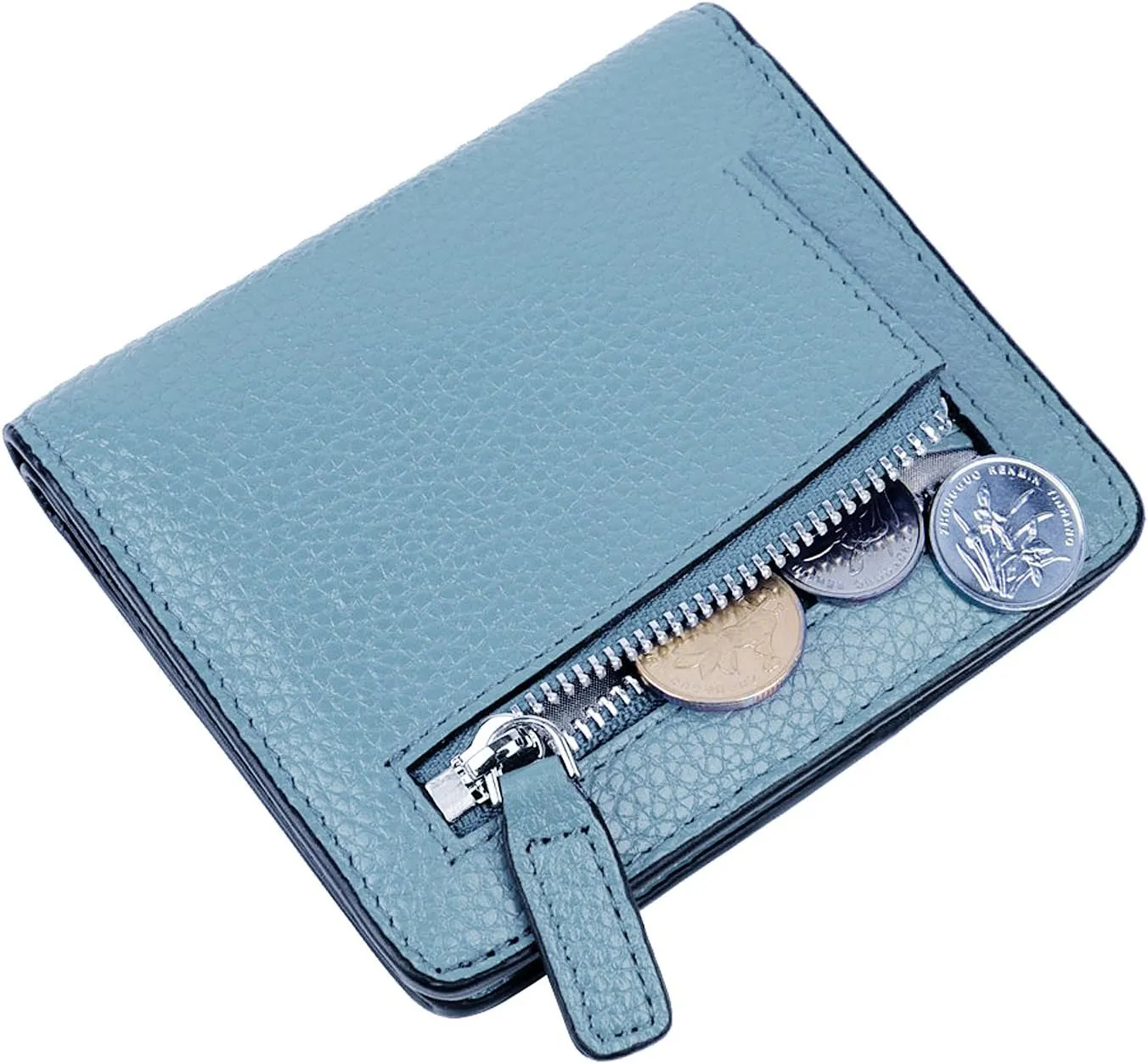 AINIMOER Small Leather Wallet for Women, Ladies Credit Card Holder RFID Blocking Women's Mini Bifold Pocket Purse