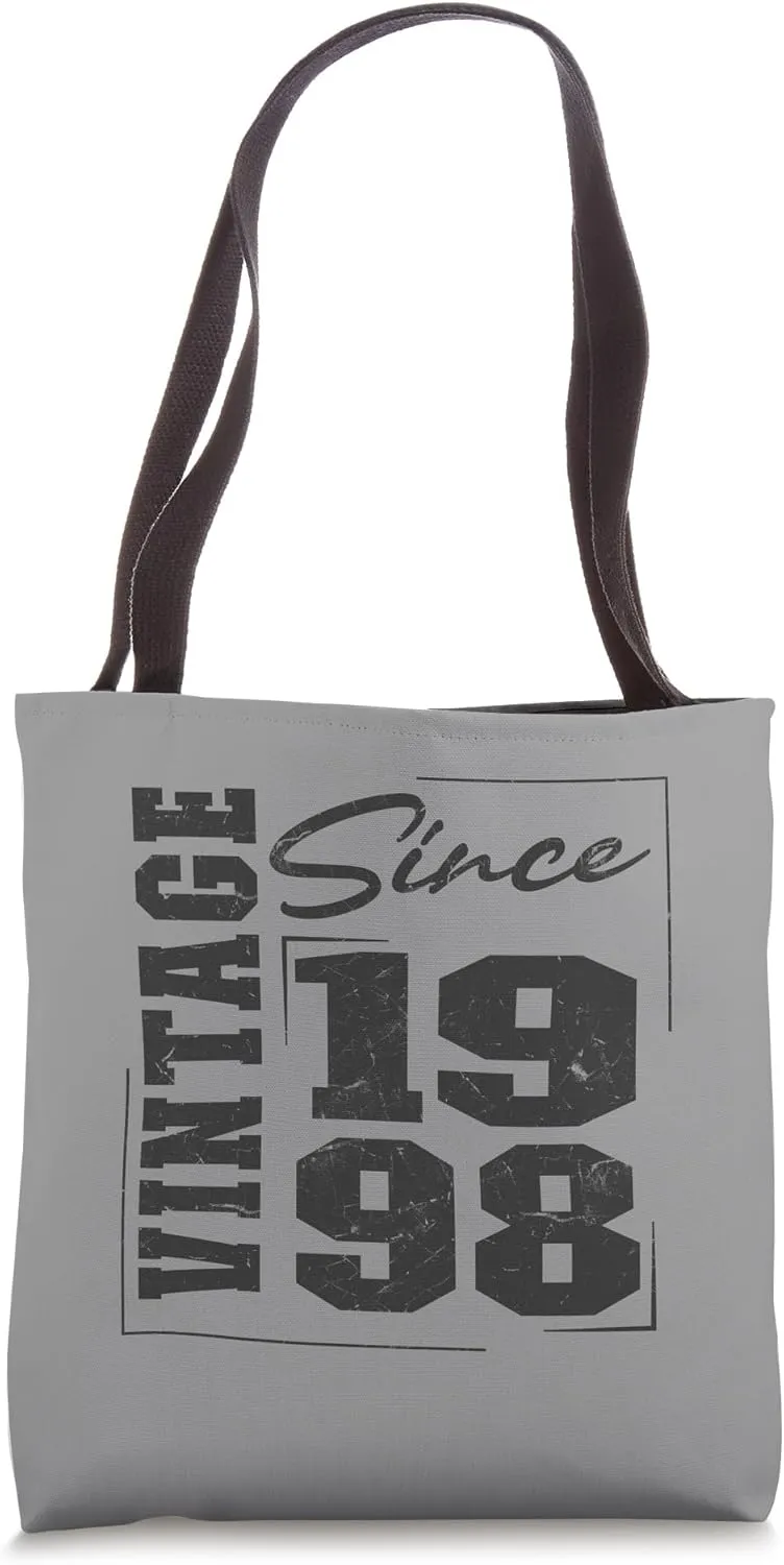 Born In 1998, Cool Varsity Vintage Since 1998 Birthday Tote Bag