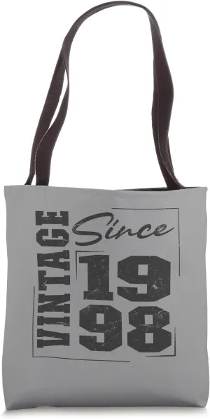 Born In 1998, Cool Varsity Vintage Since 1998 Birthday Tote Bag