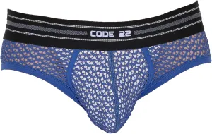 CODE 22 - Mens Briefs Underwear - Openwork Brief Steel Blue