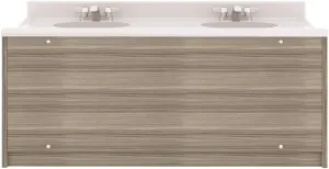 Double Laminate Floor Vanity Bathroom Sink with Marble Top, Modern Bathroom Sink for Children and Toddlers for Preschool, Nursery or Schools, Ready-to-Assemble, 49" Wide, Shadow Elm Gray