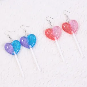Harajuku Heart Lollipop Earrings (4 Styles)