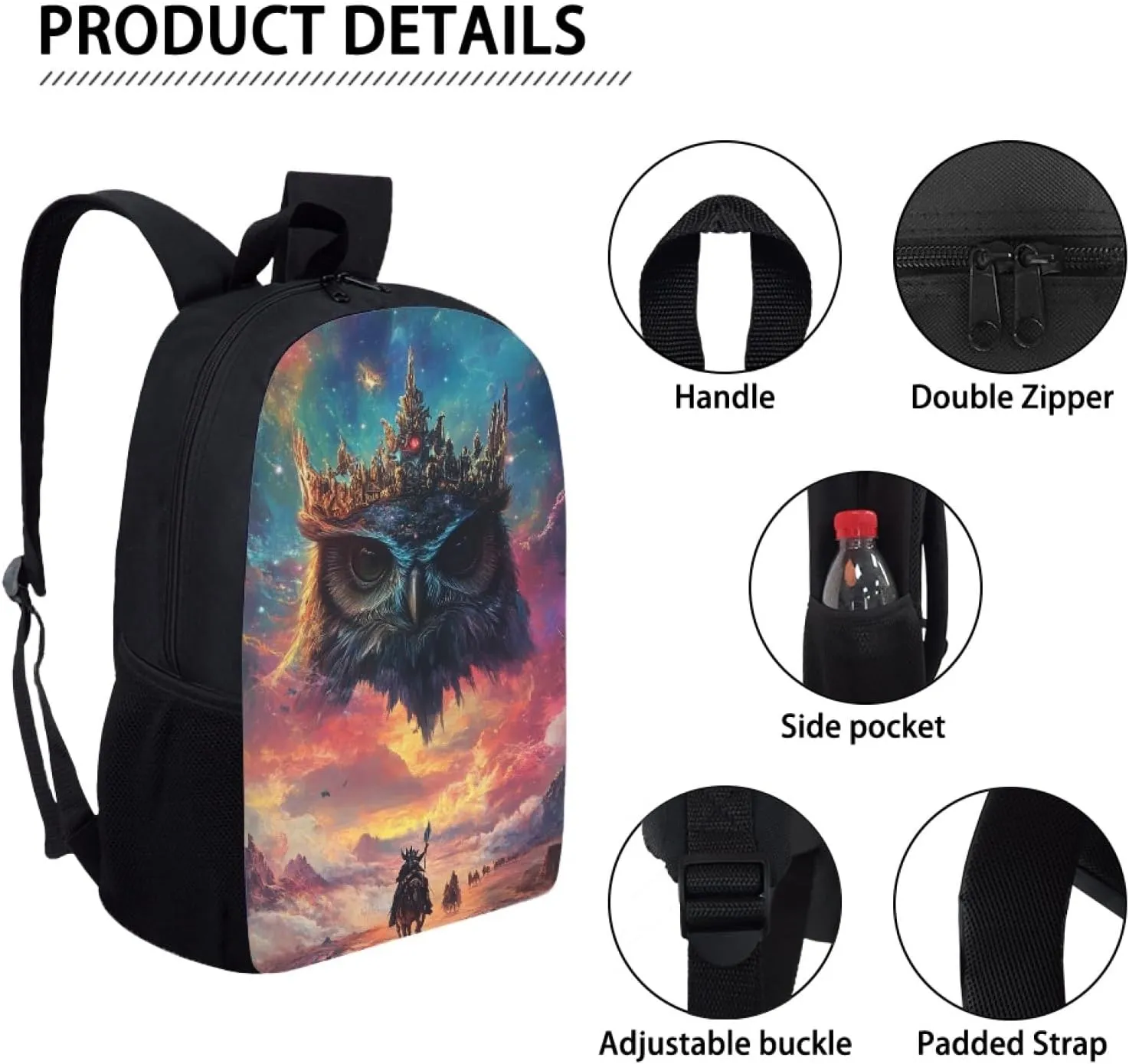 Hawapod Northern Pygmy Owl Bookbag For Preschool Student Backpack Girls Kids Backpacks School Bags Daypack School Backpack
