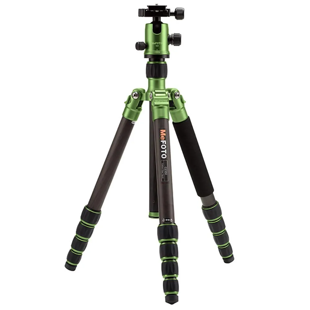 MeFOTO GlobeTrotter Travel Tripod Kit Carbon Fibre - Green