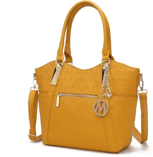 MKF Collection Tote Satchel Handbag for Women: PU Leather Shoulder Bag  Top-Handle Purse, Ladies Pocketbook By Mia K