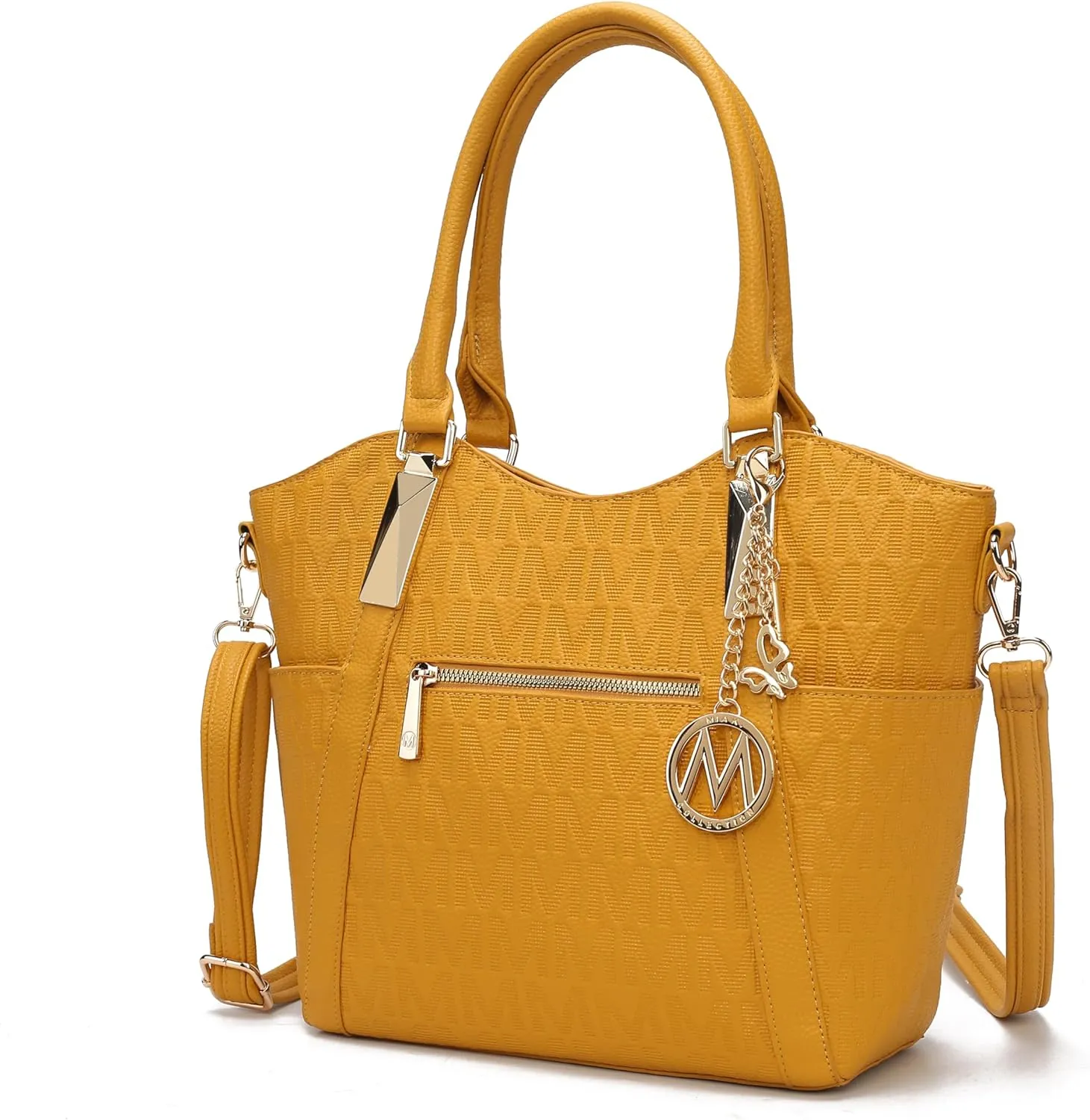MKF Collection Tote Satchel Handbag for Women: PU Leather Shoulder Bag  Top-Handle Purse, Ladies Pocketbook By Mia K