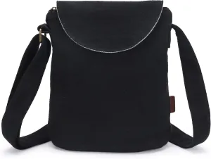 OPQRSTU Women's Retro Small Size Canvas Shoulder Bag Hippie Boho Crossbody Handbag