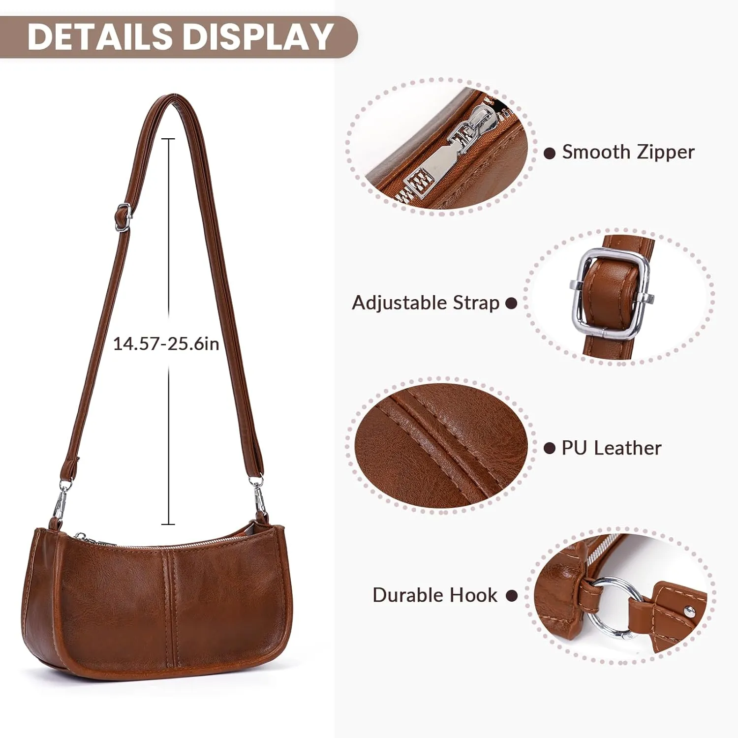 Shoulder Bags for Women Y2k Purse and Handbags Retro Studded Crossbody Bag Small Shoulder Purse Leather Hobo Handbag