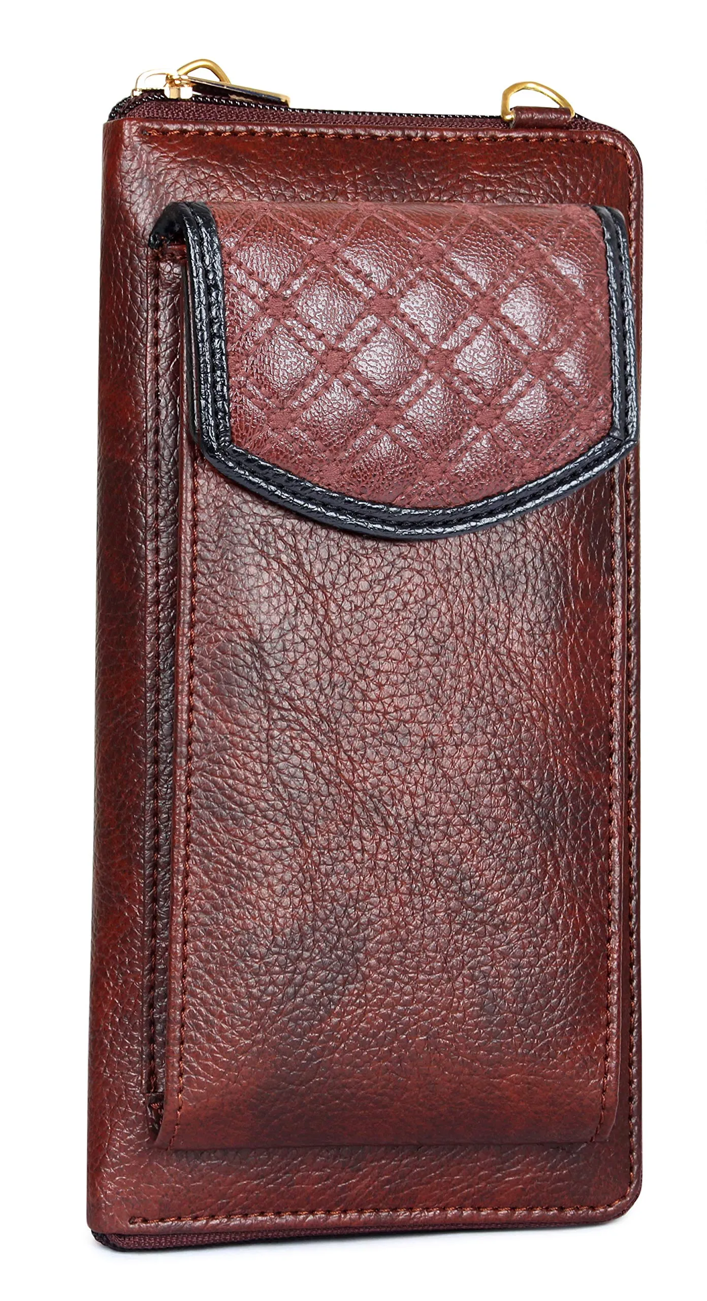 THE CLOWNFISH Womens Wrist Wallet Clutch Purse with self colour embroidered design
