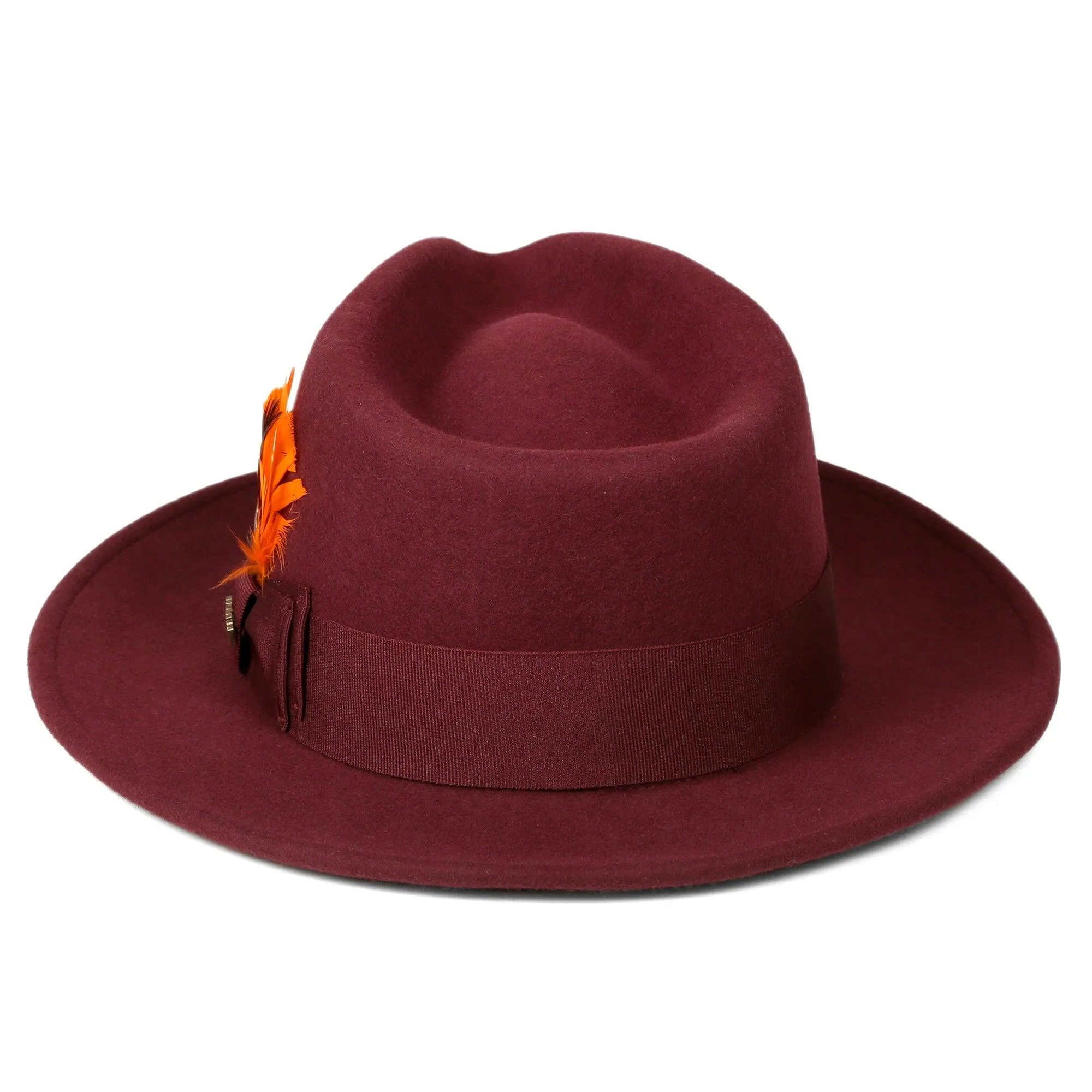 Vintage Crushable Wool Fedora Hat-Tan