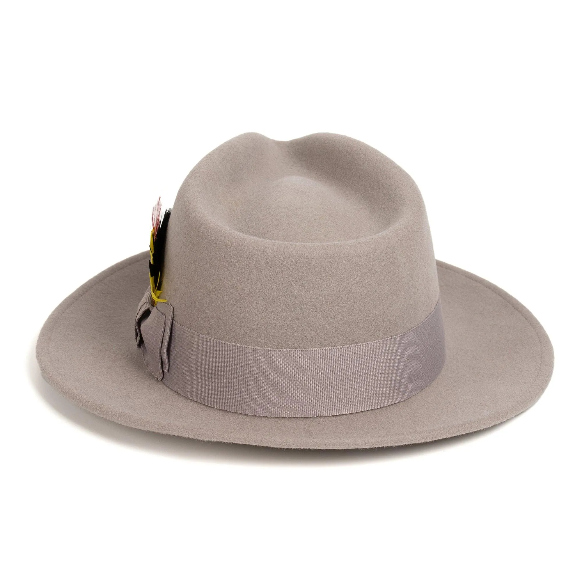 Vintage Crushable Wool Fedora Hat-Tan