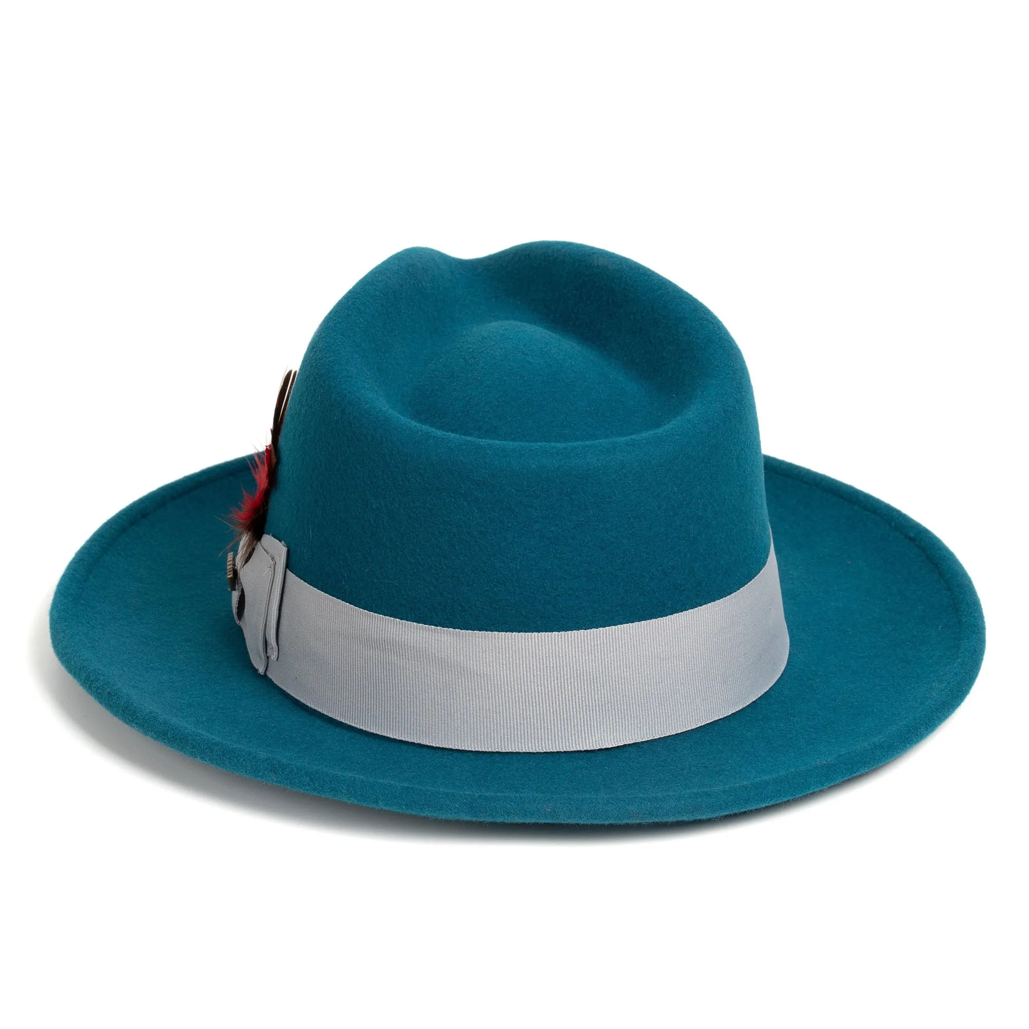 Vintage Crushable Wool Fedora Hat-Tan