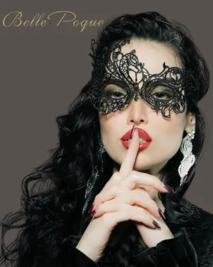 Vintage Solid Color Decorative Masks Sexy Hollow Lace Eye-mask