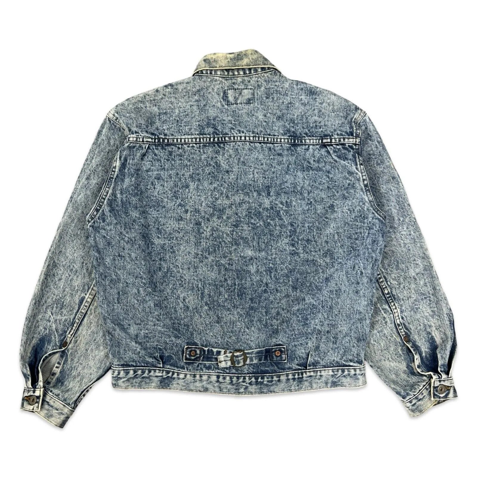 VTG JAPANESE SELVEDGE LEVIS BIG E TYPE 1 PLEAT DENIM JACKET ROCKABILLY LVC 40” M