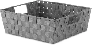 Whitmor Woven Strap Shelf Tote, Savvy Gray
