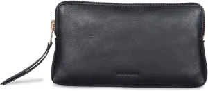 Zip Belt Bag, Removable Pouch for Hands-Free Carrying, Ideal Travel Accessory, Black Warm Brass